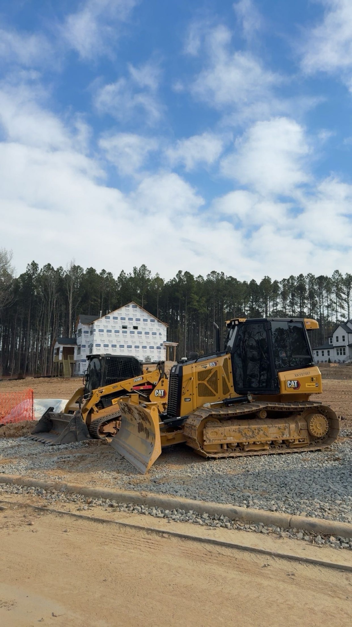 Orozco Excavating equipment on residential development